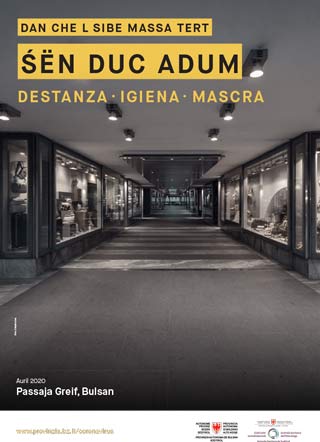DENANT CHE AL SIDES MASSA TERT - SËGN DÜC ADÖM - DESTANZA, IGIENA, MASCHERA